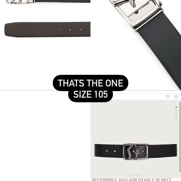 Salvatore Ferragamo Reversible Black/ Brown Leather Belt size 105 - Picture 2 of 4